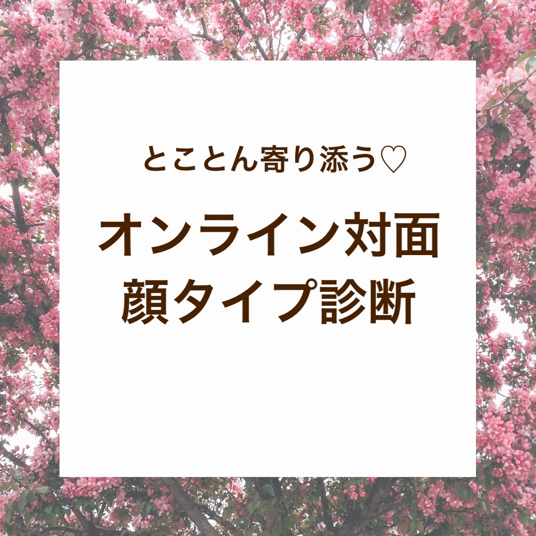 顔タイプ診断で"似合う"と"好き"を叶えます タイプ論に囚われない "使える顔タイプ診断" です！ イメージ1