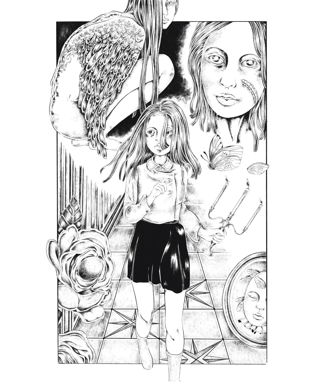 ダークで幻想的な人物絵を描きます 不穏で美しい、異形の世界を一枚に イメージ1