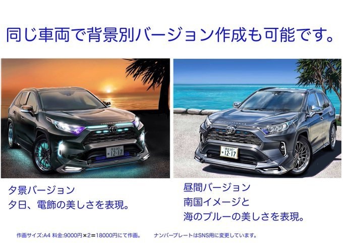 愛車をリアルなイラストで 記念に。贈り物になります ハマダユキオが貴方の大切な愛車、思い出、妄想を描いてます。 イメージ5