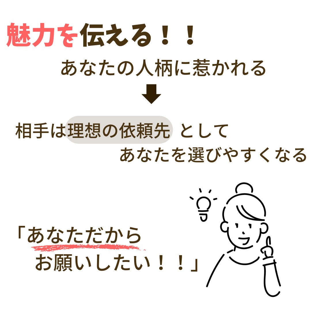 個人レッスン】魅力を伝える資料の作り方教えます 「あなただからお願いしたい！」そう言われちゃうコツを伝授 イメージ4