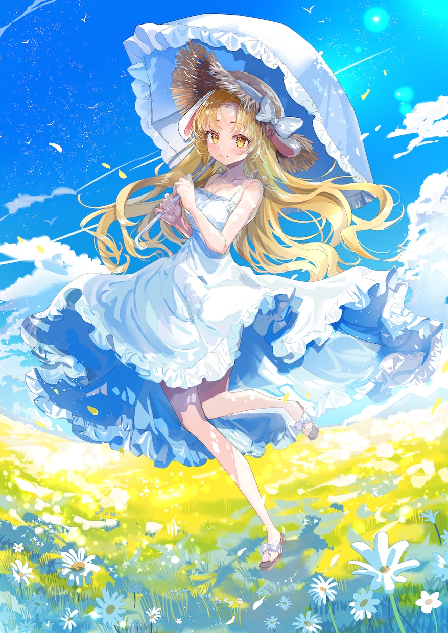 かわいくて色鮮やかなイラスト作成します 美少女キャラ、背景込みの一枚絵、サムネイル、など イメージ4