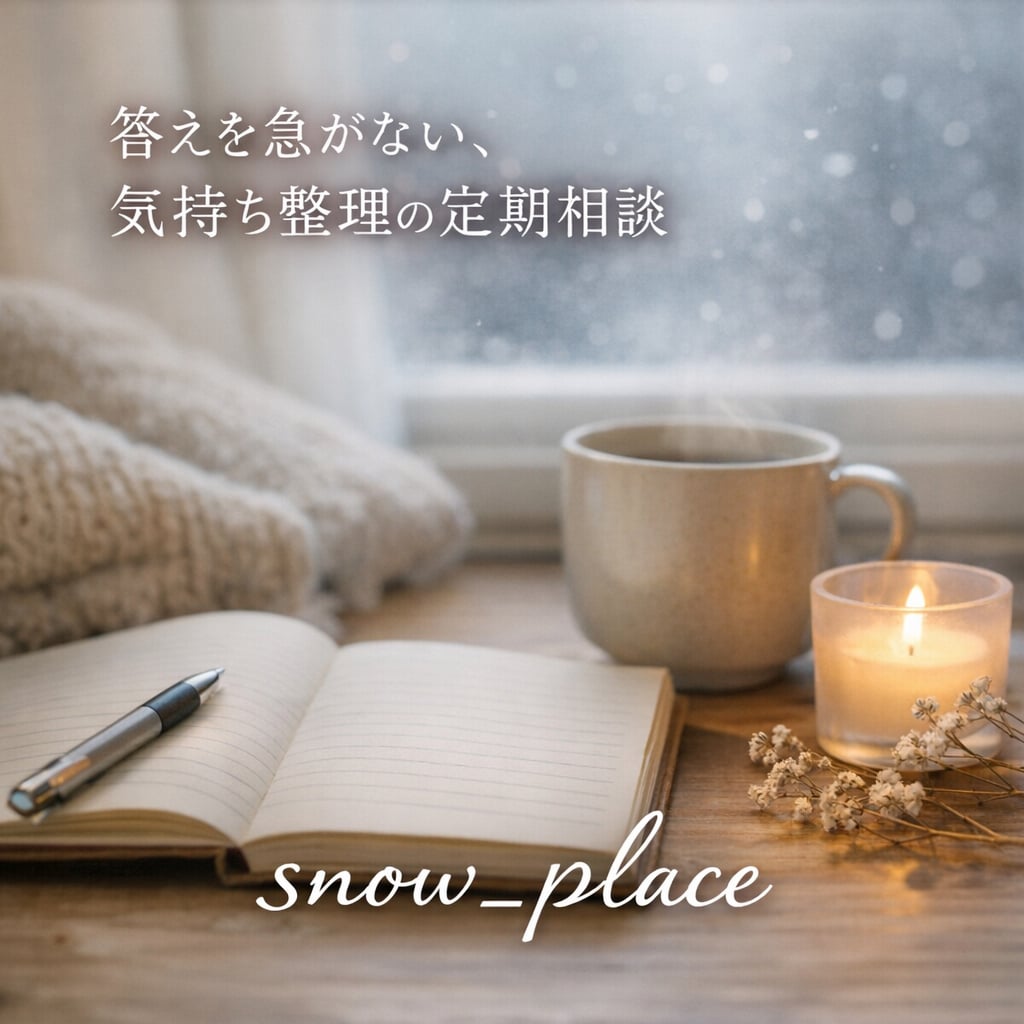 答えを急がない、気持ち整理の定期相談します 考えがまとまらない時に、静かに話せる場所。 イメージ1