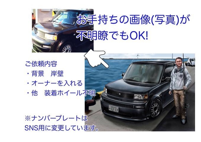 愛車をリアルなイラストで 記念に。贈り物になります ハマダユキオが貴方の大切な愛車、思い出、妄想を描いてます。 イメージ4