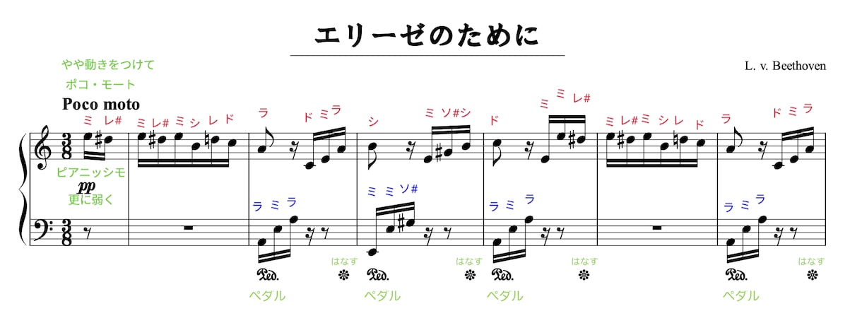 音大卒が楽譜にドレミ（音名）と音楽記号を記入します 楽器の練習をお手伝いをします！ イメージ1