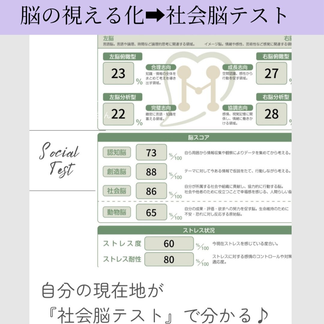 日本初の美人脳診断で、現状の改善をサポートします モヤモヤ感や今現状を変えたい•整えたいをサポートします イメージ3