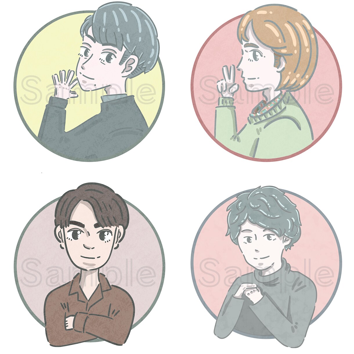お洒落でポップな可愛い吹き出しアイコンを描きます SNSのアイコンやトプ画を華やかにしたい人にオススメです！ イメージ6