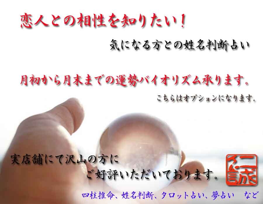 恋人、結婚相手、気になる人との姓名で相性診断します 診断結果はＡ４サイズ　４枚にて詳しくお伝えさせて頂きます。 イメージ1