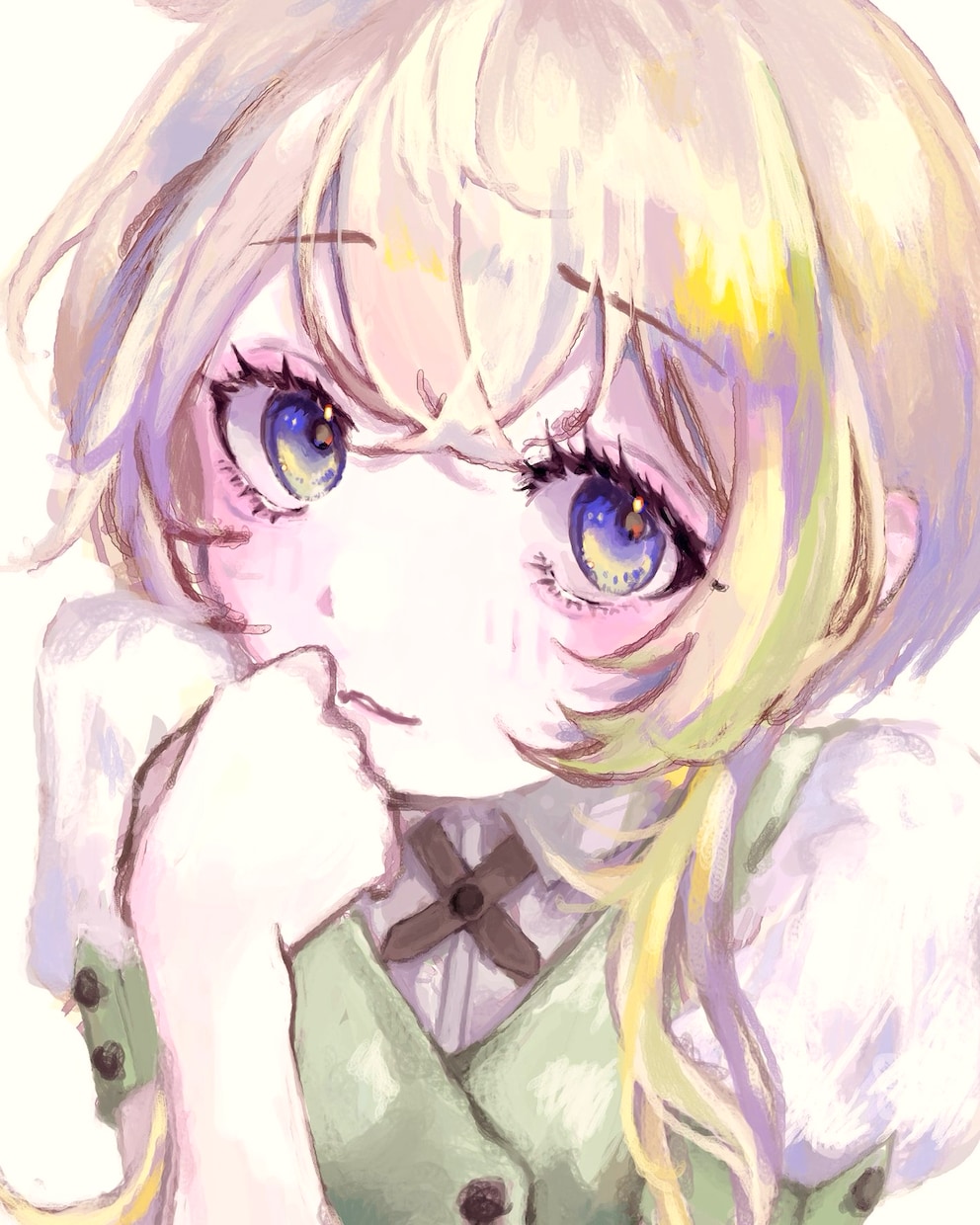 透明感のあるイラスト 描きます 透明感、可愛い、廃退的、様々な雰囲気を厚塗りで表現します。 イメージ3