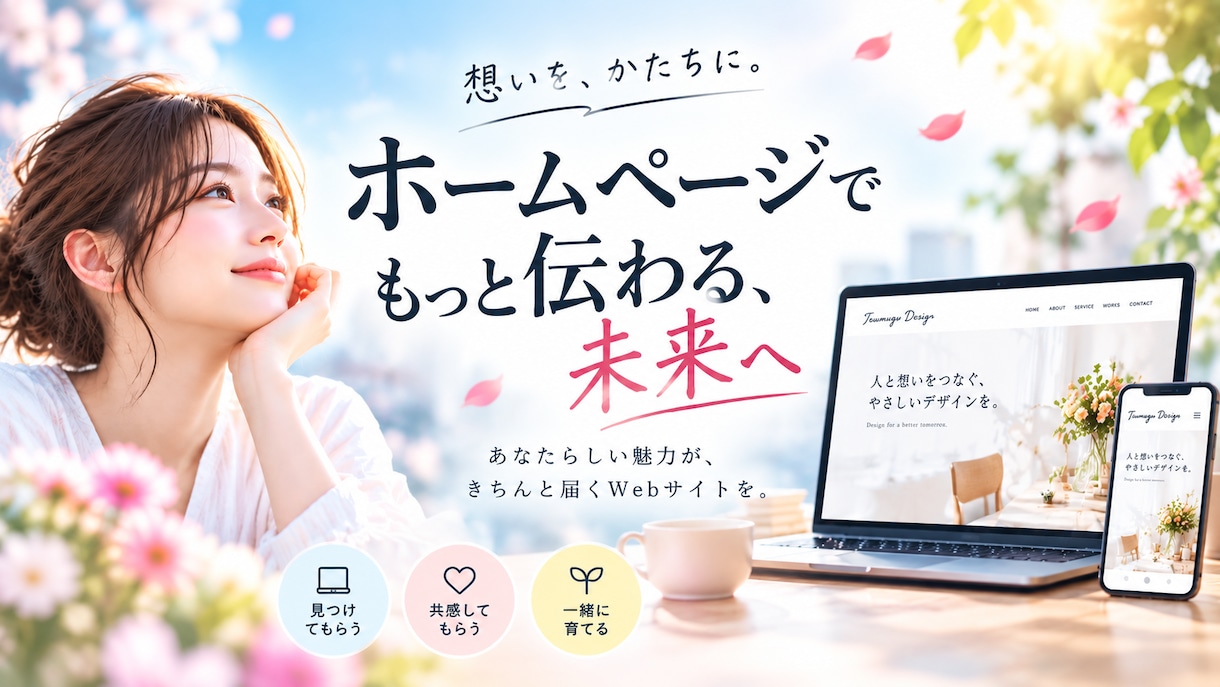 格安でも高品質！想いが伝わるHPを制作します 丁寧なヒアリングで、伝わる・選ばれるHPをお作りします。 イメージ2