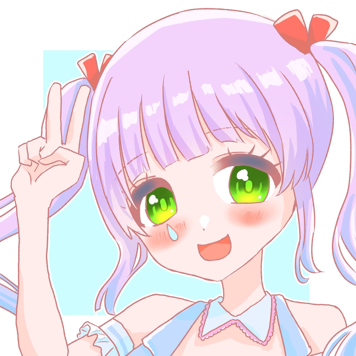 SNS向けのアイコン作成致します 女の子向け作品のような可愛いイラストが得意です！ イメージ1