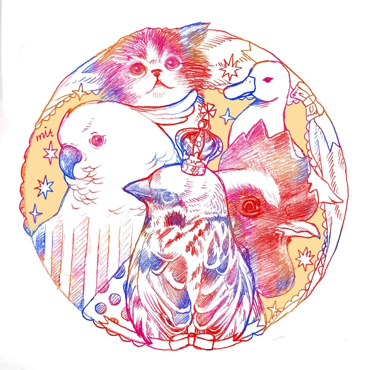 カラフルポップに動物のイラスト描きます ペットのイラストを思い出に残しませんか？ イメージ10