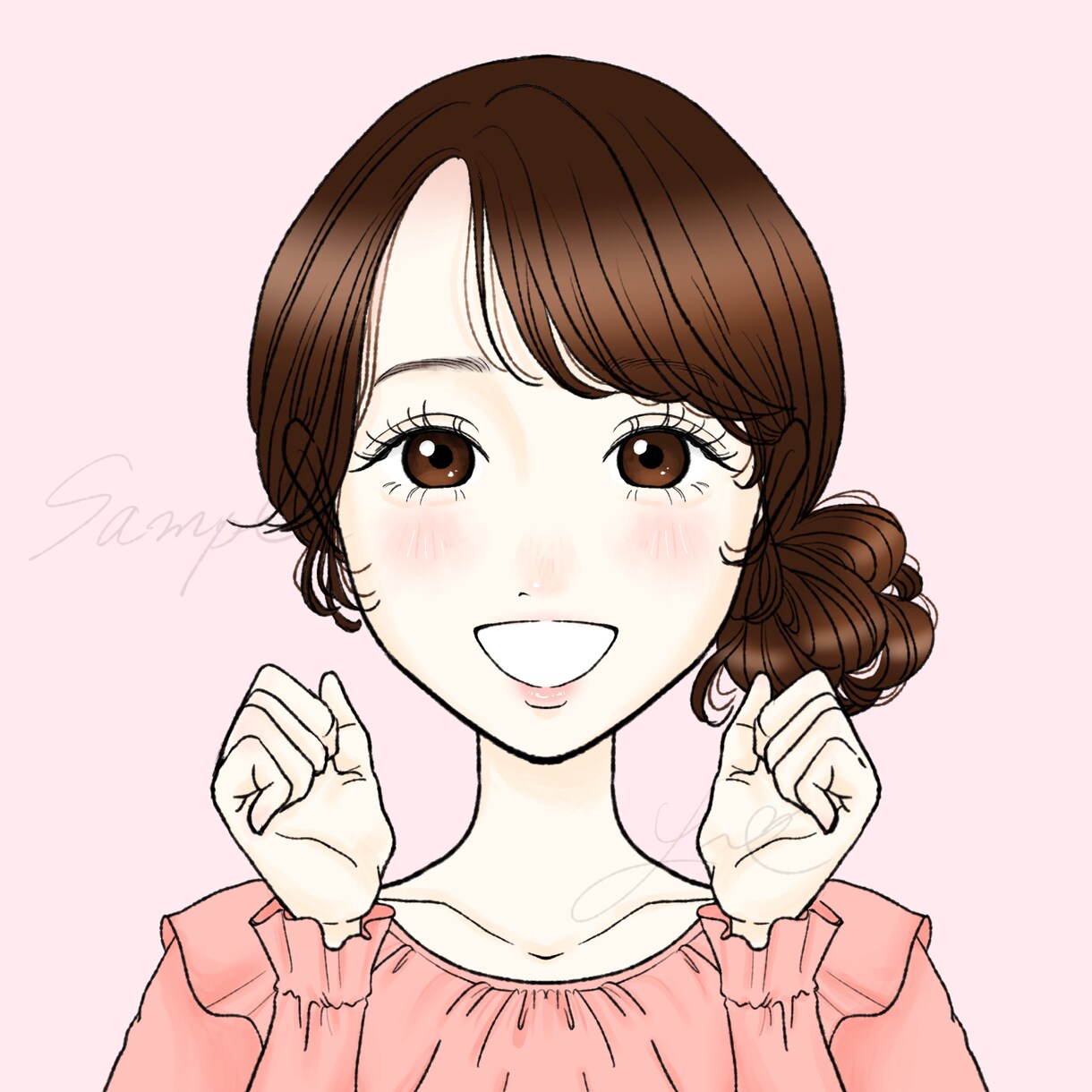 水彩風がふんわり優しいお洒落なアイコン描きます 可愛くこだわりを詰め込んで♡女性らしい仕草が得意 イメージ7