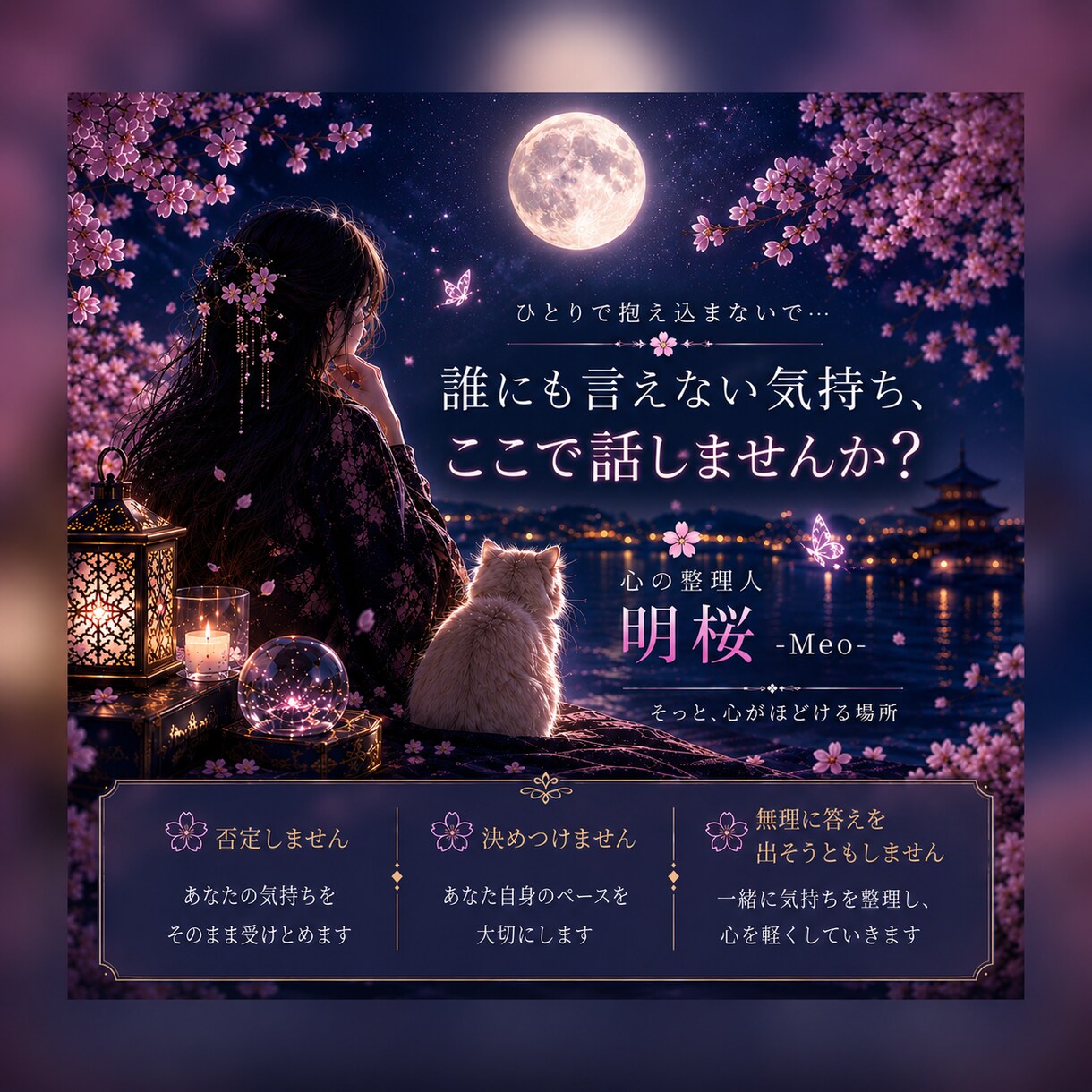 誰にも言えない気持ちを優しくお聴きします 否定も決めつけもせず、あなたの心に寄り添います✿.* イメージ1