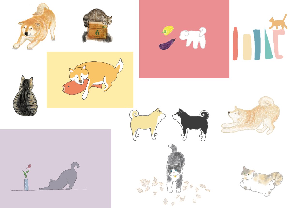 ふんわりと絵本のような世界観の絵を描きます シンプルで可愛らしいイラスト作成します イメージ1