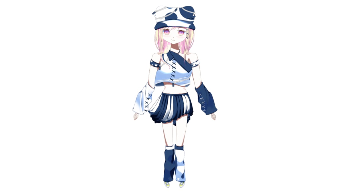 1枚絵→パーツ分け→live2dを制作します （Vtuber用のイラスト制作・モデリングをします！） イメージ5