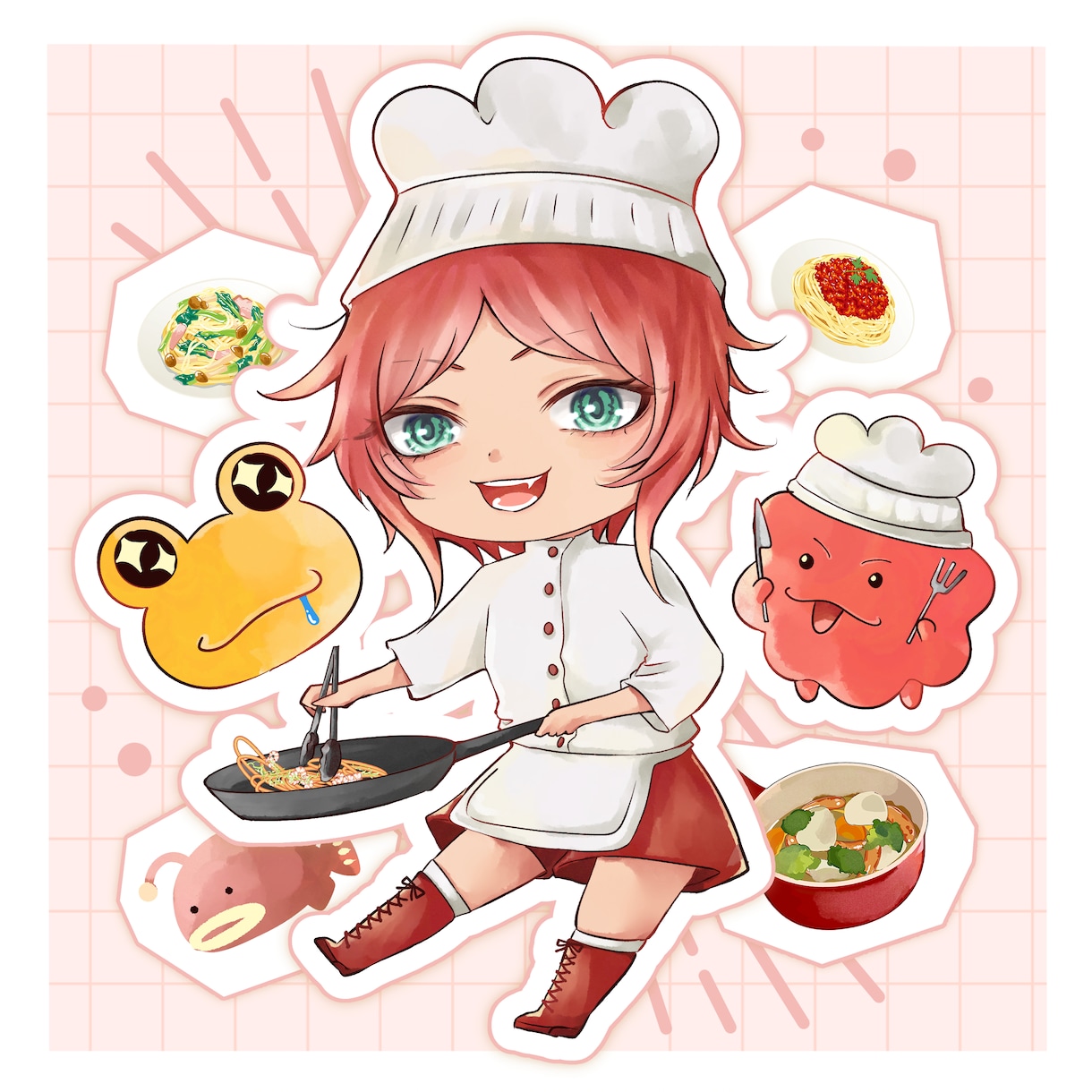 商用利用OK！可愛いくて綺麗なミニキャラを描きます SNSのアイコン、グッズ、おはVなんでも使えます！ イメージ4