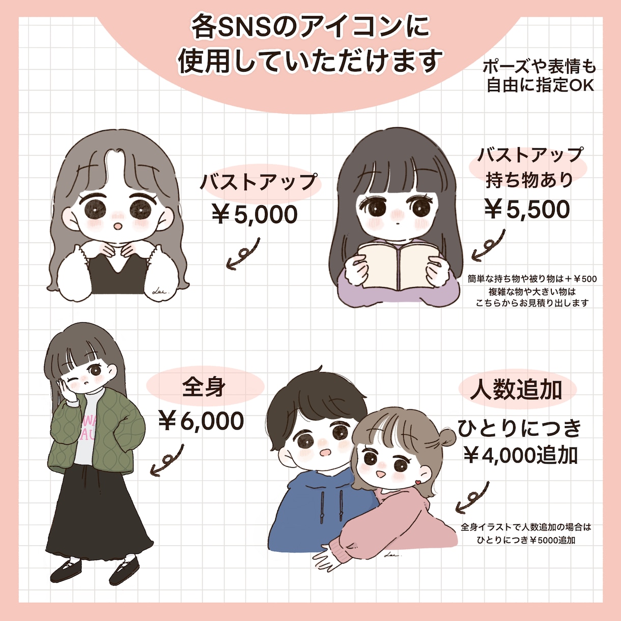 ゆるかわいいSNSアイコン描きます ゆるかわなアイコンお任せ下さい！プレゼントなどにもオススメ！ イメージ2