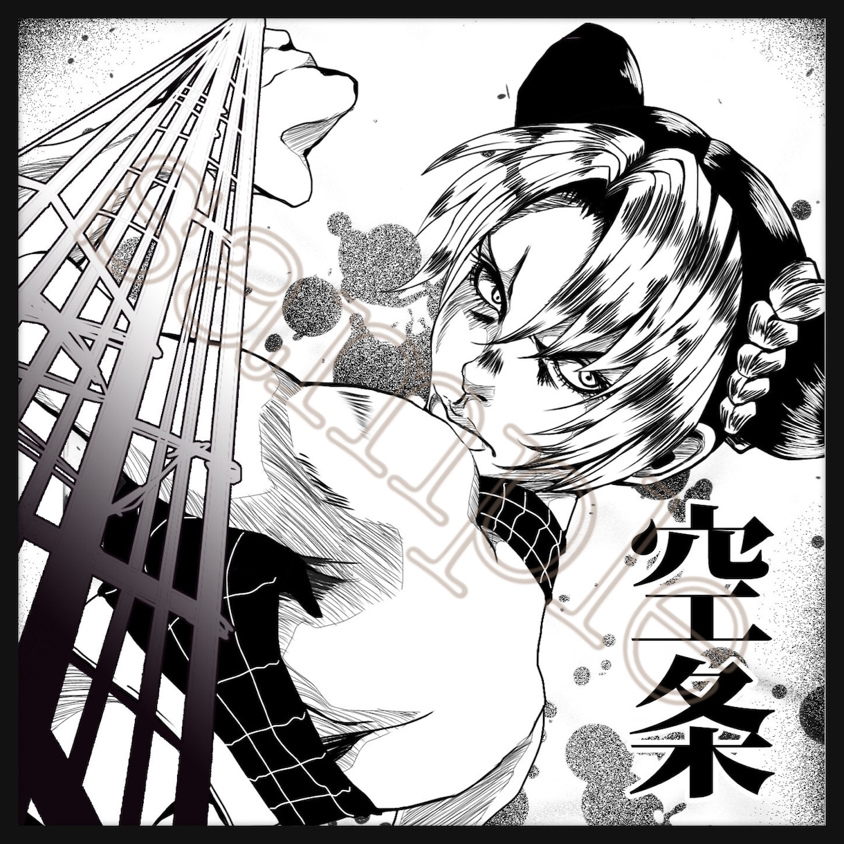 モノクロ クールなSNSのアイコンイラスト描きます 元アニメーターがご希望のオリジナルイラストをお描きします！ イメージ1