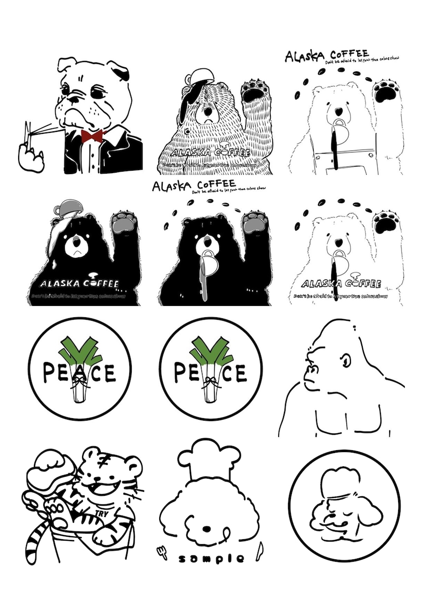 シンプル！でもおしゃれなイラスト描きます 商用、アイコン、グッズにいかがですか？ イメージ5