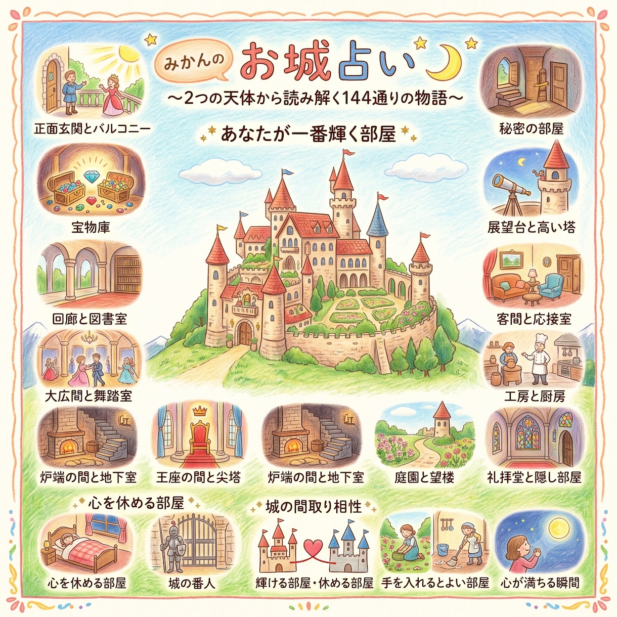 あなたの"心の城"占います 人前での振舞いかたやどんな状況で安心できるのかなど イメージ1