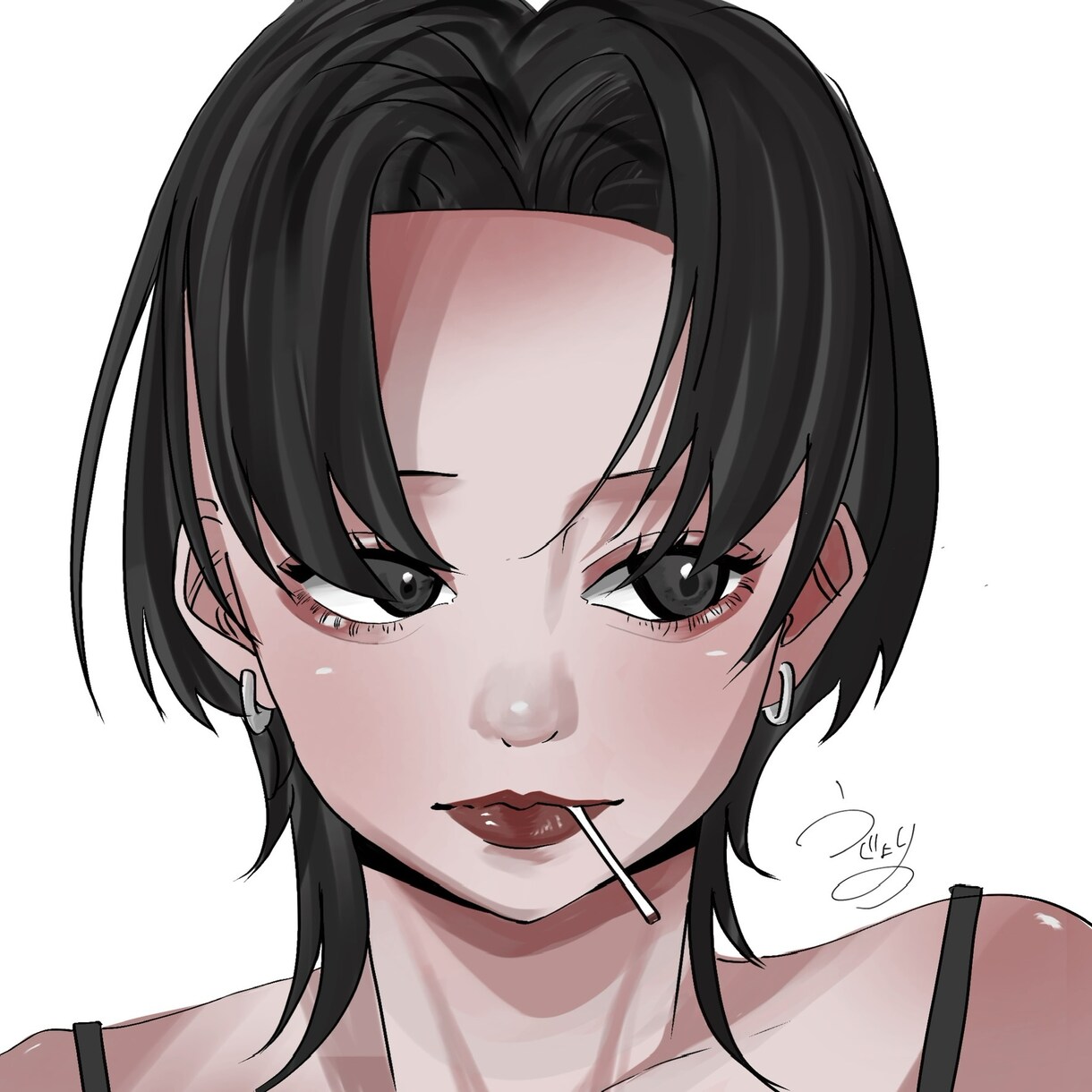 オリジナルキャラクターなどのイラストを制作します 暗めの絵柄ですm(*_ _)m イメージ2