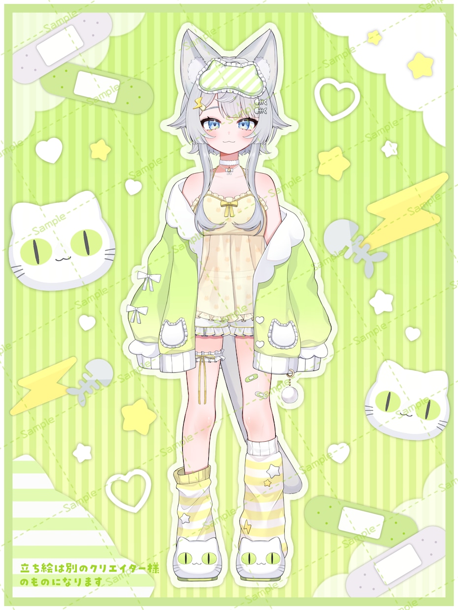 Vtuber様向けの立ち絵宣伝画像を作成します モチーフたっぷり！商用利用無料です！ イメージ5