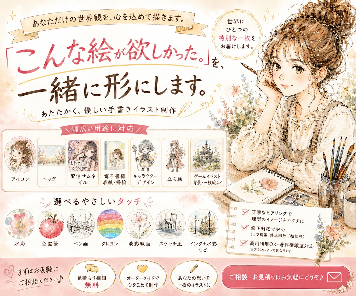 あなたのイメージをイラスト化します 「こんな絵が欲しかった」を一緒に形にします イメージ1