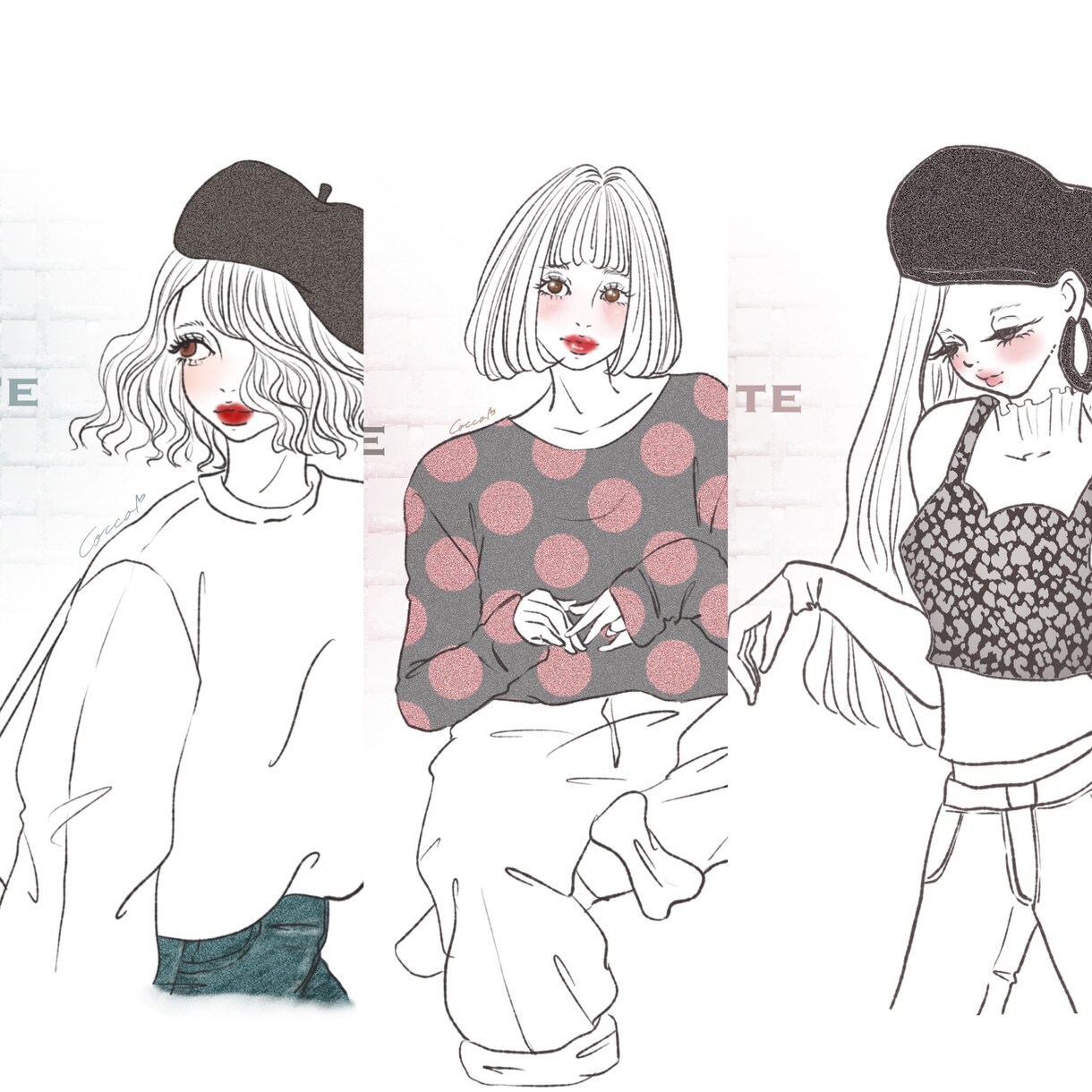 笑顔の素敵な可愛い女の子のアイコン描きます あなた用のアイコンイラスト描きます イメージ5