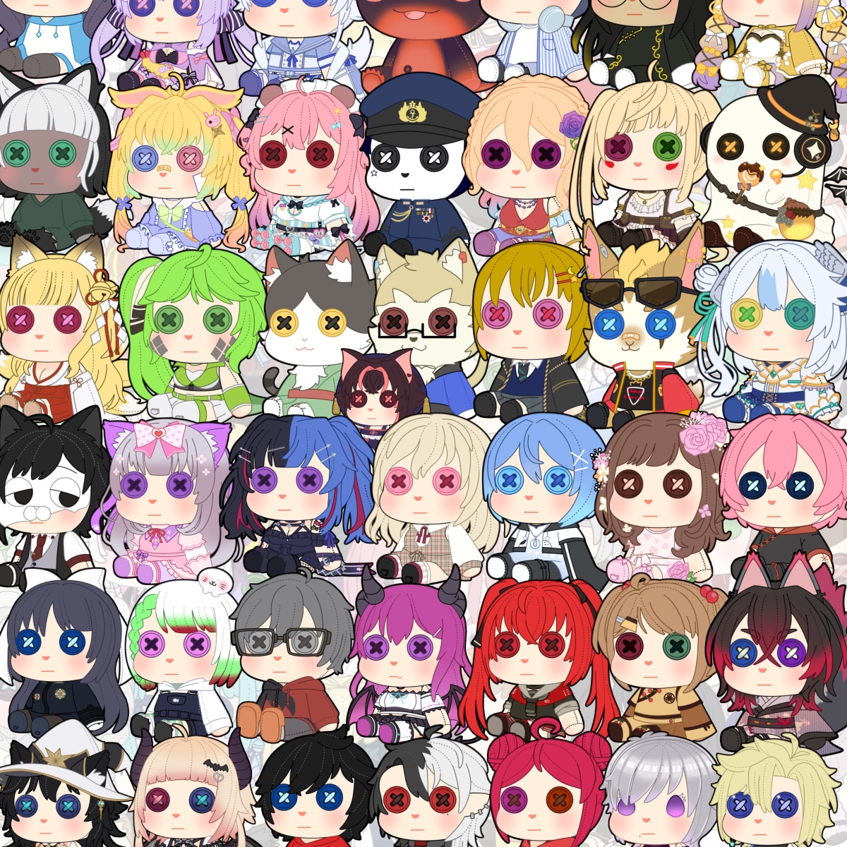 可愛くぬいぐるみ化させたイラスト描きます オリキャラや好きなキャラをぬいぐるみ化したイラスト描きます！ イメージ6