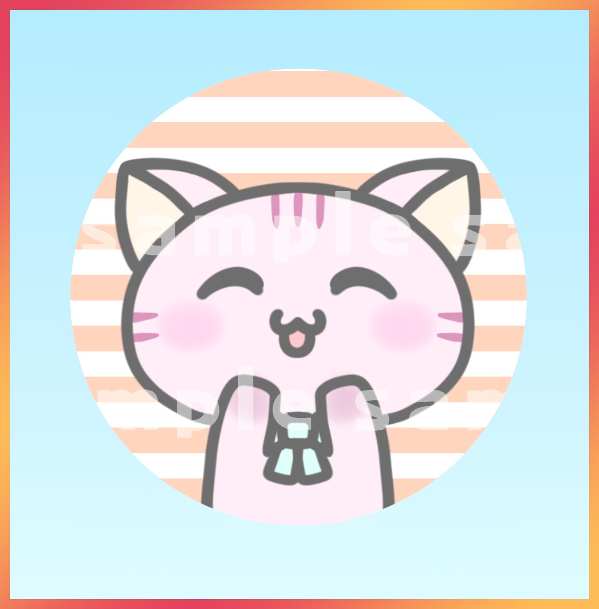 背景２枚付でお買い得！ゆるかわ動物アイコン描きます ブログやSNSなどで使える♪あなただけの素敵なアイコン☆ イメージ10