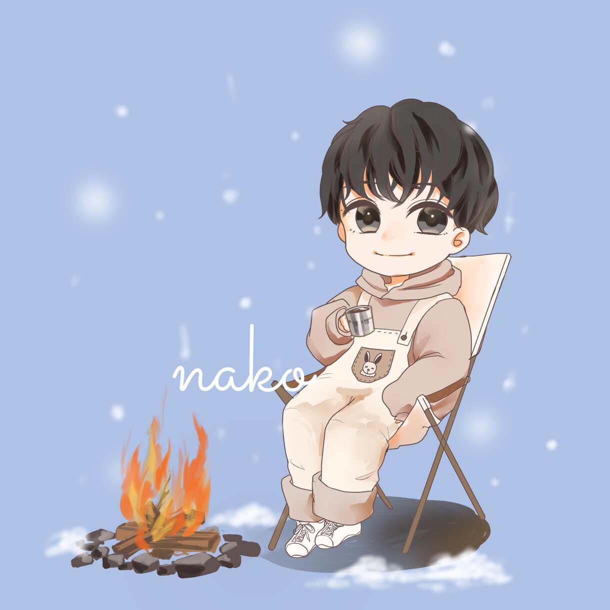 キラキラ絵柄！可愛いミニキャライラスト制作します 写真やイメージからでもお描きします！SNSアイコン用も◎ イメージ9
