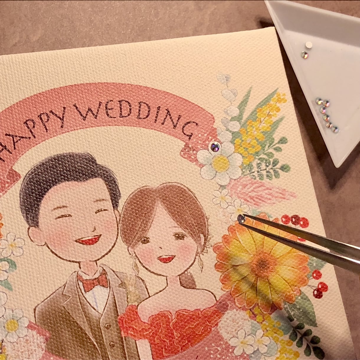 ウェディングイラスト、ウェルカムボード描きます お花に囲まれたおふたりを。結婚の記念、プレゼントにどうぞ！ イメージ4