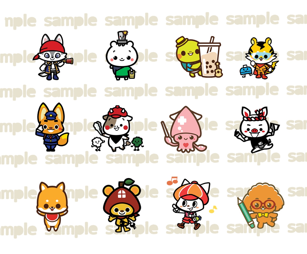 ポップなマスコットキャラクター！作成致します 個人・企業・店舗様の顔になるマスコットキャラクター！ イメージ5