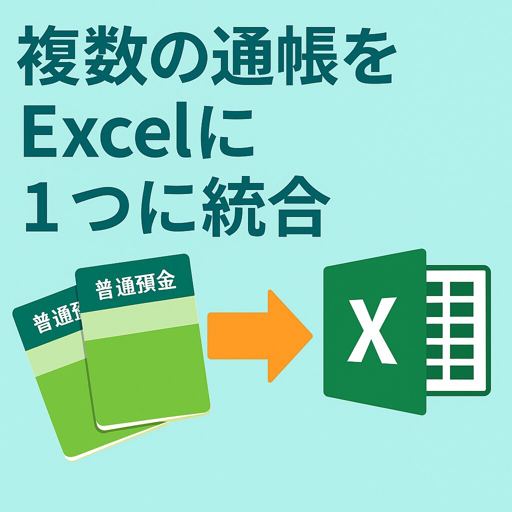 複数の通帳を統合して一つのExcelを作ります 1ヶ月分ずつ/ 3冊までOK/ 税理士さんにそのまま出せます イメージ1