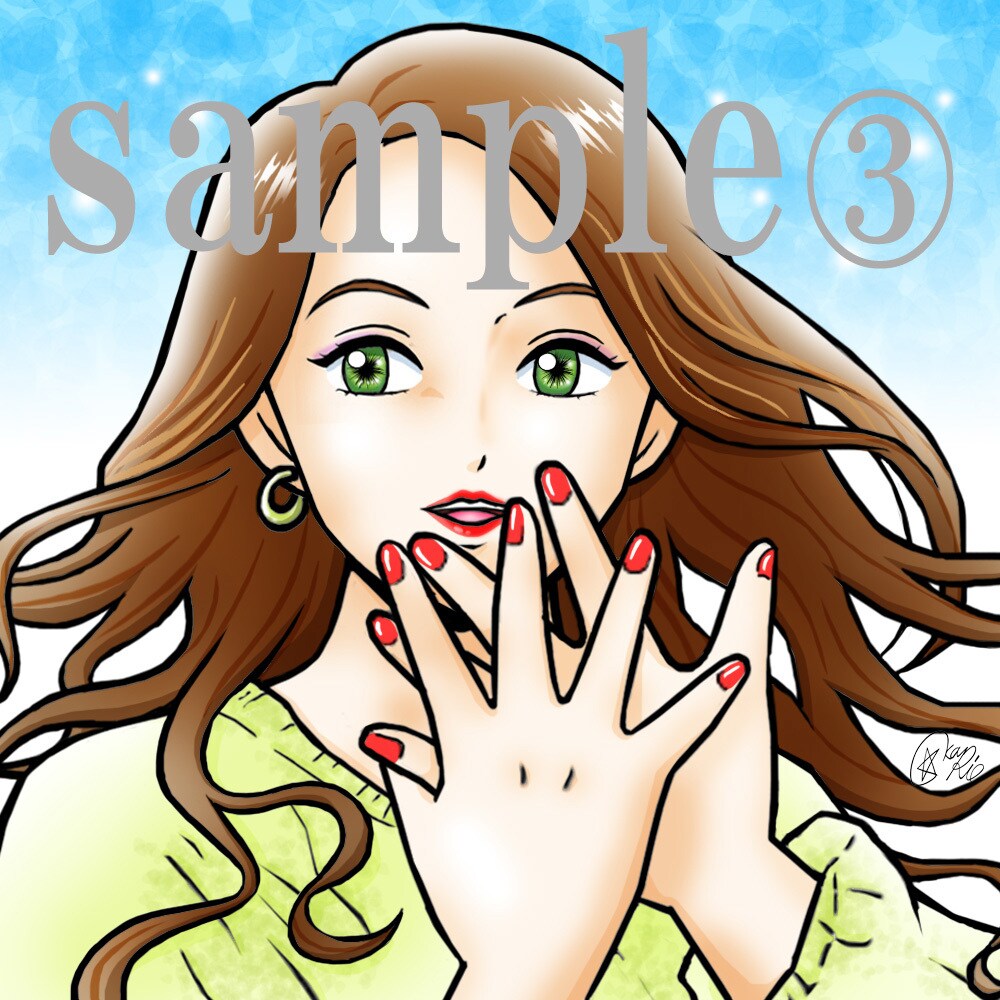 ちょいリアルアイコン描きます 写真を元にデフォロメしたキャラのイラストです。 イメージ3