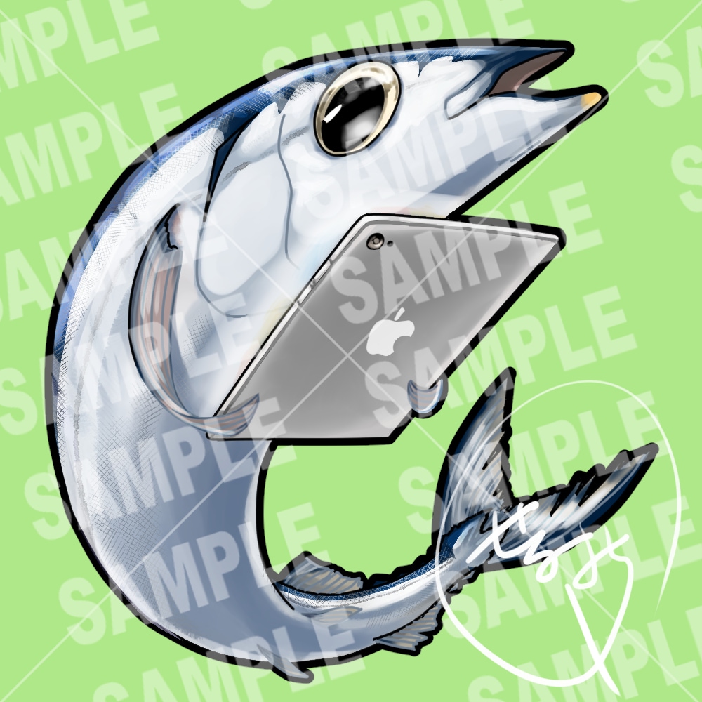 魚のSNSアイコン、ヘッダーイラストお描きします 田舎で釣りばかりしていたから描ける魚のイラストお描きします イメージ2