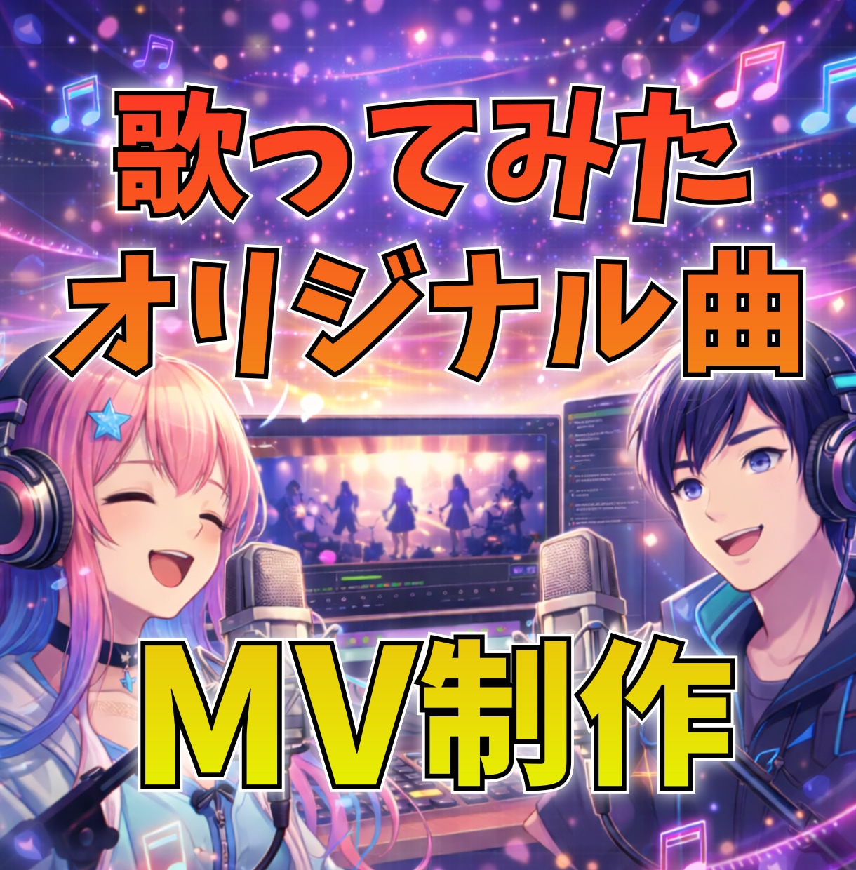 あなたの歌ってみたやオリジナル曲のMV制作します 雰囲気で丸投げもOK！まずは納期、ご予算、ご相談ください！ イメージ1