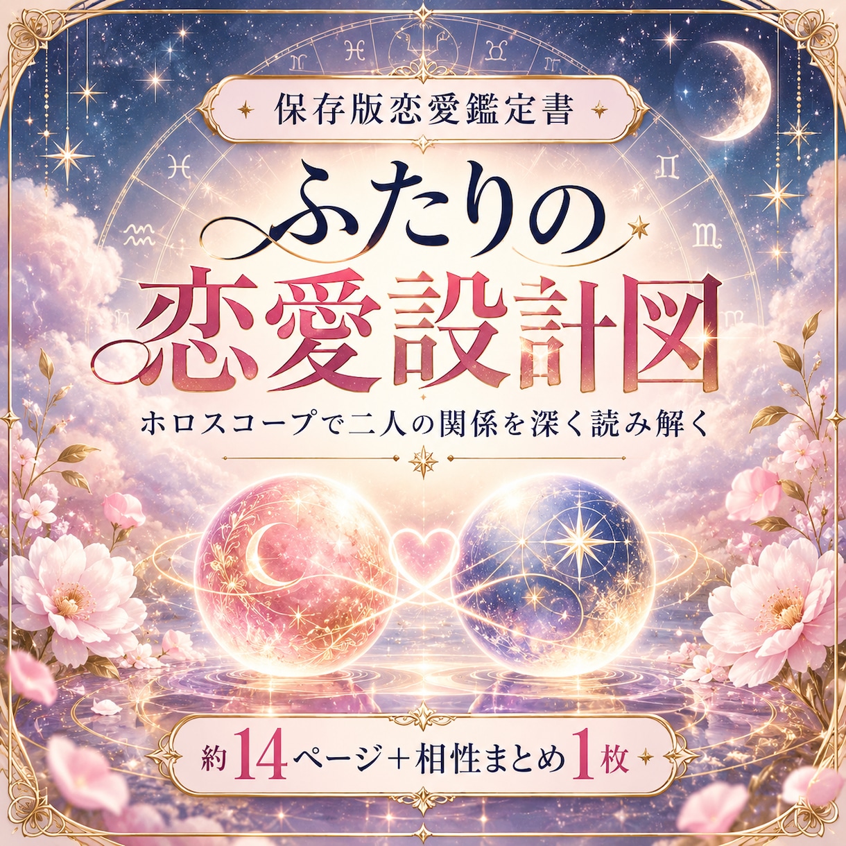 ふたりの恋愛設計図を星から読み解きます 相性だけで終わらない保存版の恋愛鑑定書です イメージ1