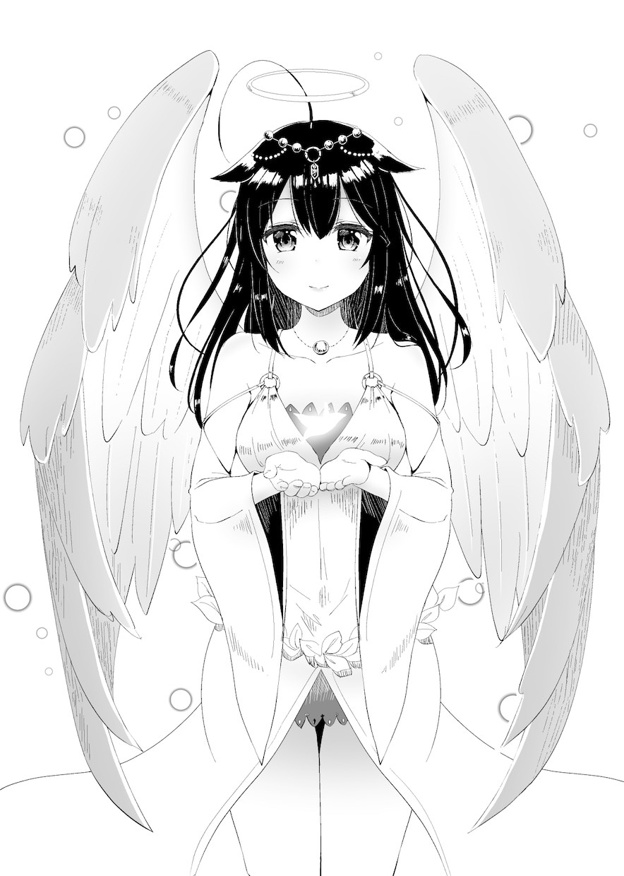 モノクロ◆萌え系の可愛いイラスト描きます 同人や小説の挿絵等（グレーor２値） イメージ2