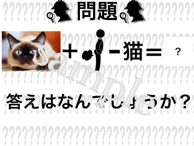 格安☆オリジナルなぞなぞ作成致します 画像付き、編集、加工お任せ下さい。 イメージ1