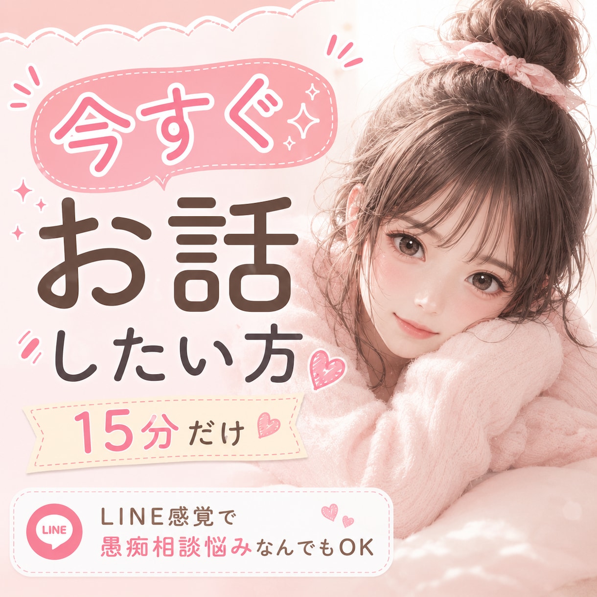 今すぐ吐き出したい方♡15分間お話お聞きします 今すぐ吐き出したい、誰にも言えない気持ち。吐き出しませんか？ イメージ2