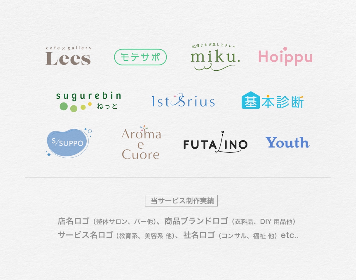 4案提案！シンプルおしゃれな文字ロゴ作ります 店名、社名、サービス名、ブランド名など実績多数 イメージ3