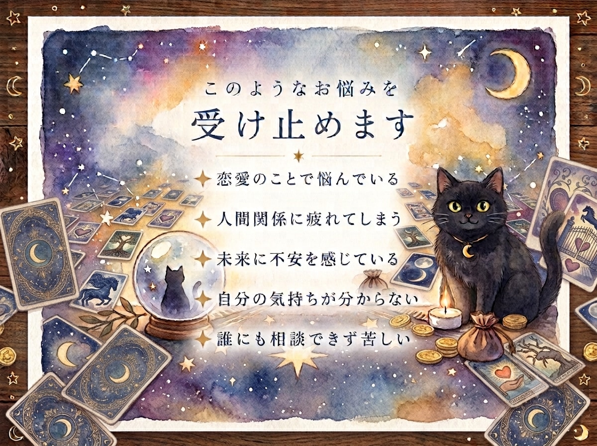 ワンコイン♪お悩み１つタロットで占います モヤモヤを整理するヒントをタロットで読み解きます イメージ2