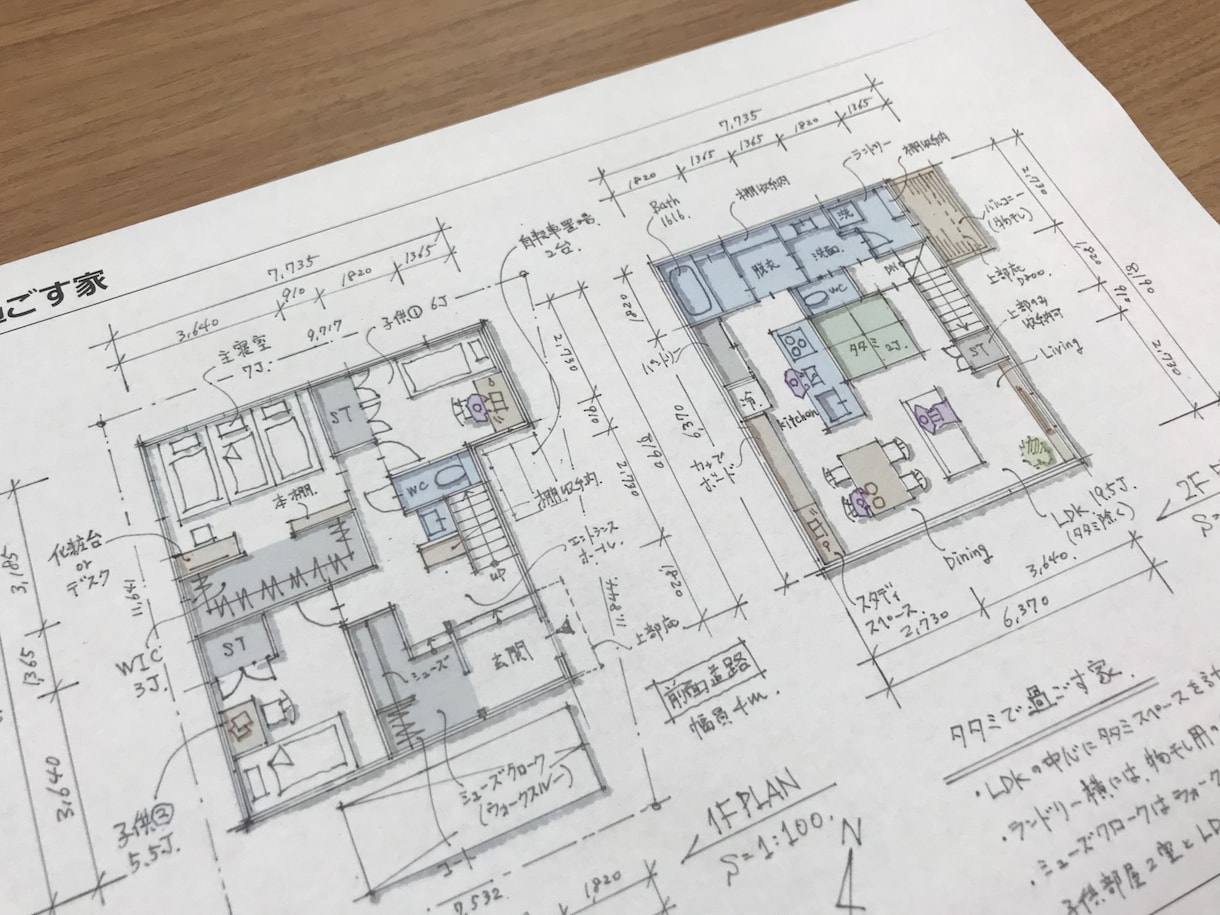 一級建築士が戸建住宅の手描きプランを提案作成します やさしい手書きスケッチで間取りとコンセプトをご提案！ イメージ7