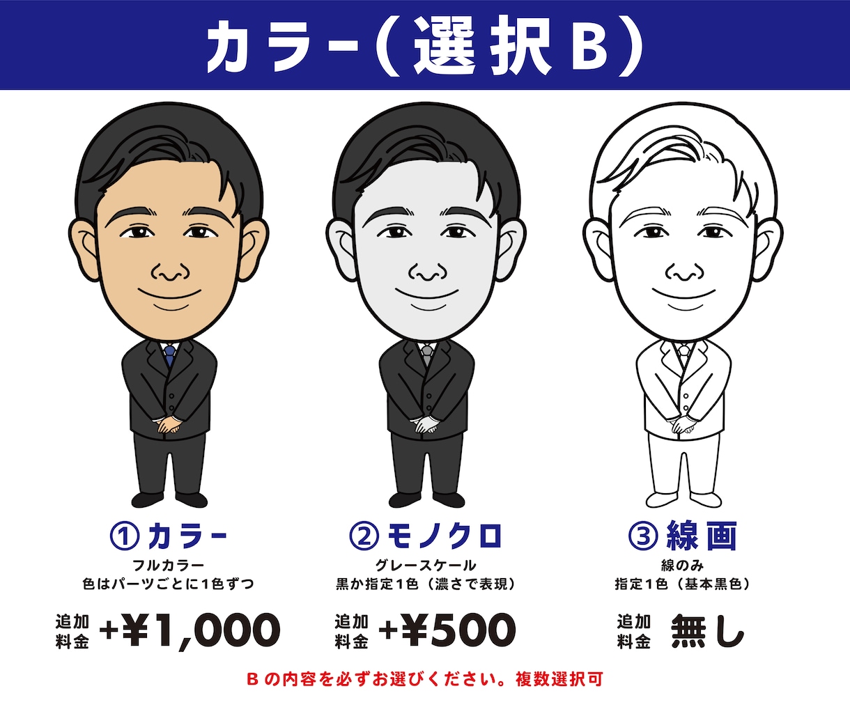 デジタル似顔絵くっきりタッチのイラストを作成します 名刺 SNSアイコン 動画素材 書籍 広告などのお仕事にも♪ イメージ5
