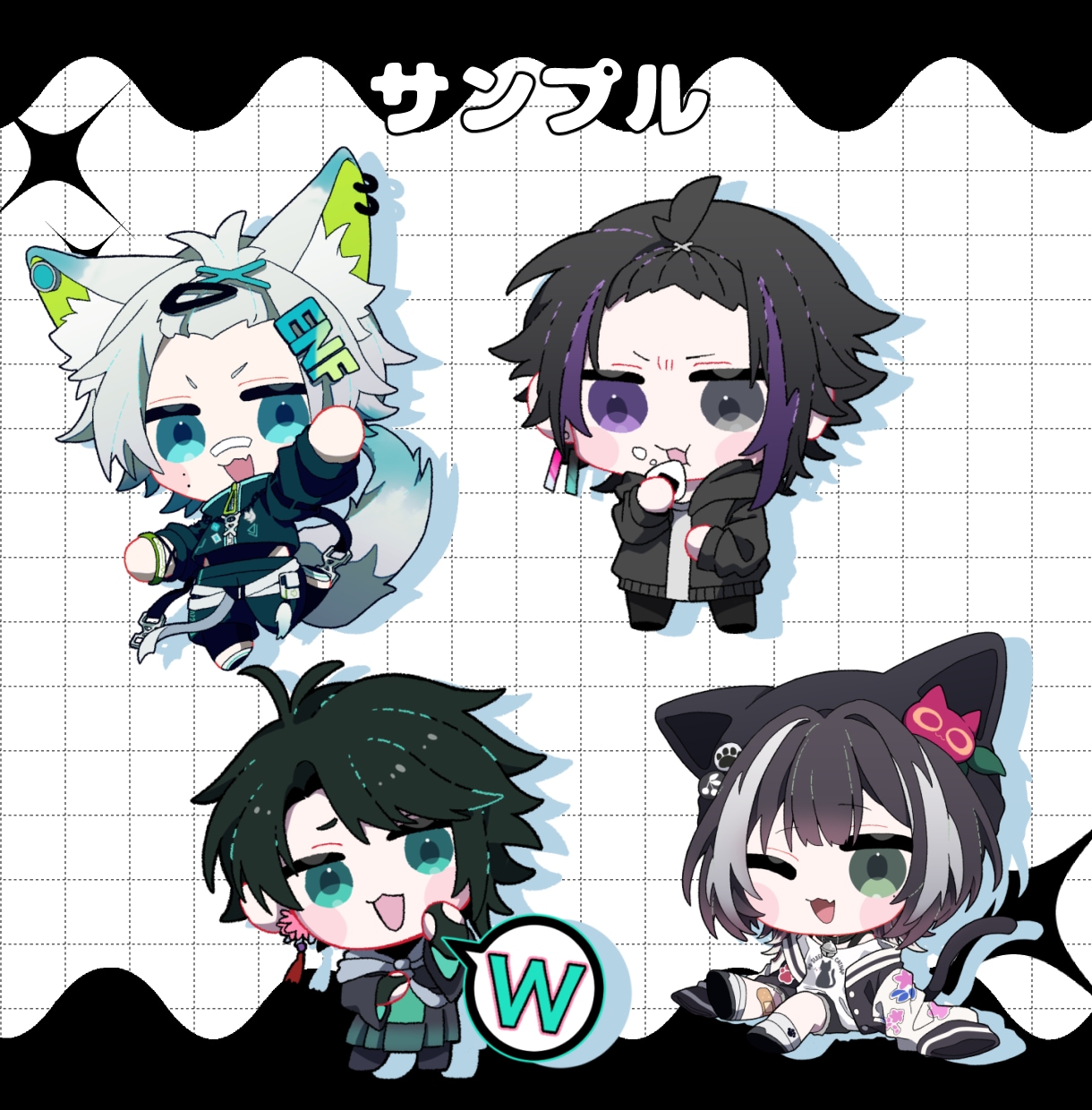 ゆるぽちゃ！2頭身なデフォルメ/SDキャラ描きます アイコン、動画素材、グッズ、スタンプ等幅広く対応します！ イメージ6