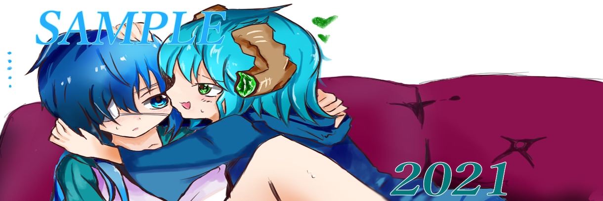 ヘッダー、チャンネルアートイラスト描きます ＳＮＳやyoutubeなどに！ イメージ2