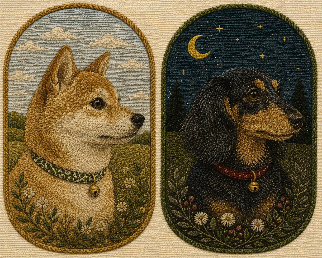 かわいい家族を刺繍風でオシャレに描きます 刺繍風タッチで仕上げる オーダーメイド・アートイラスト です イメージ3