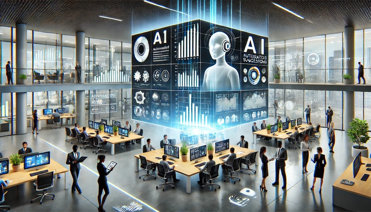 簡単にできるAI活用業務改善します 全体方針や、専用の環境構築まで対応可能です。 イメージ1
