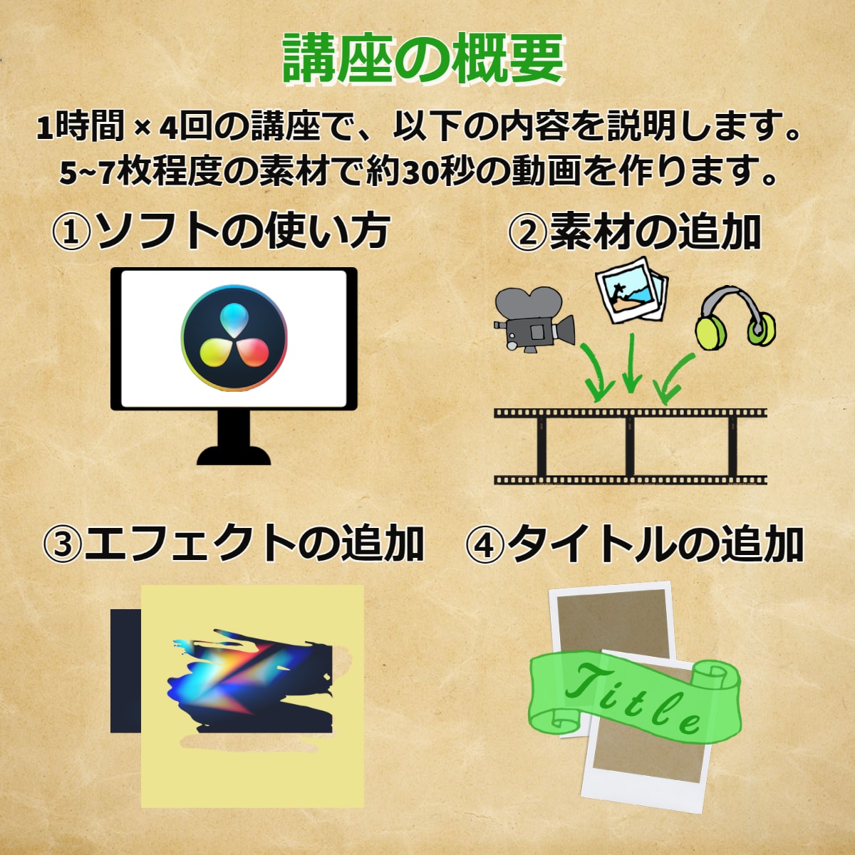 成長記録フォトムービーの作り方レッスンします 動画編集ソフト認定ユーザと一緒にフォトムービーを作ろう！ イメージ2